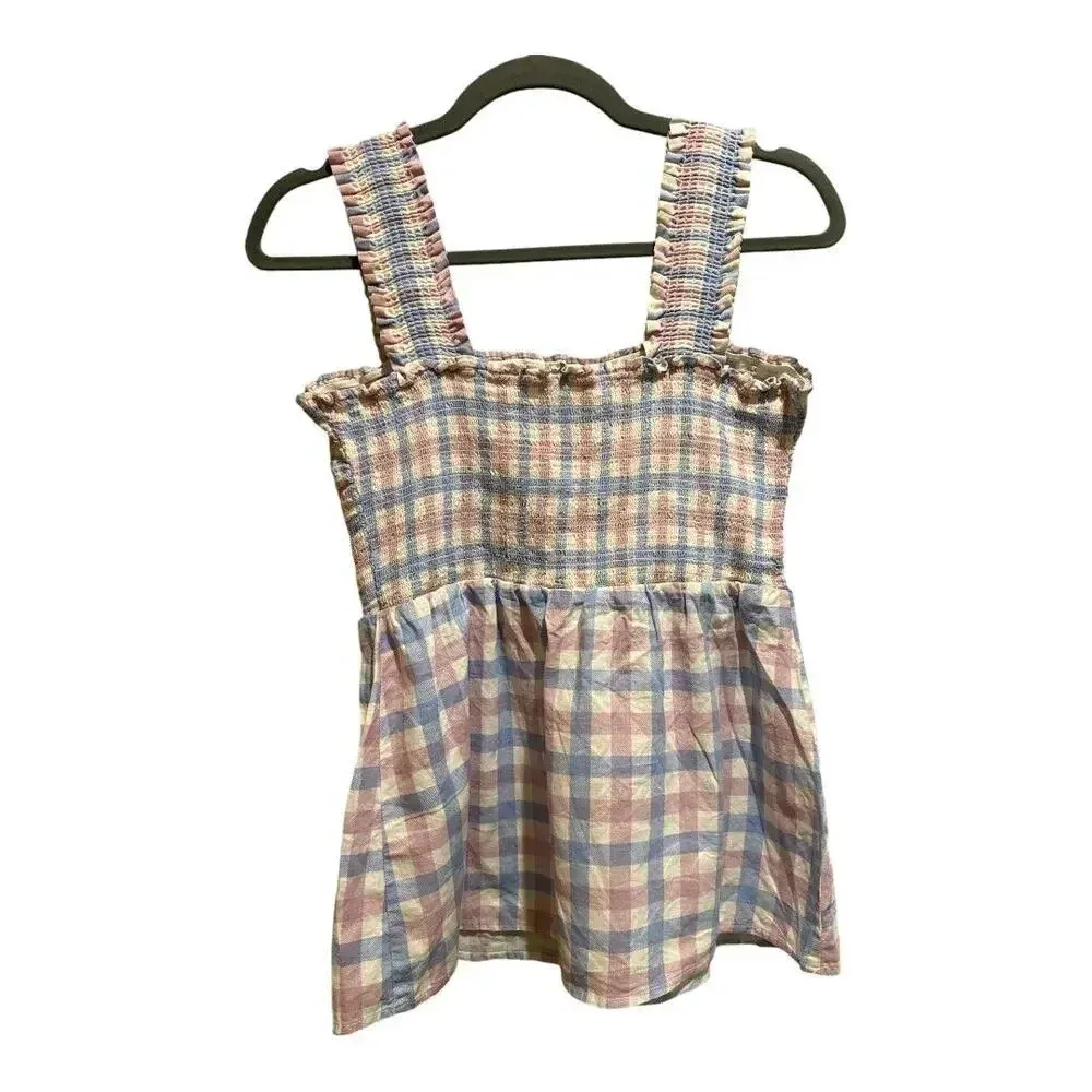 Market &‎ Spruce Square Neck Plaid Tank Top | Size M - Image 2