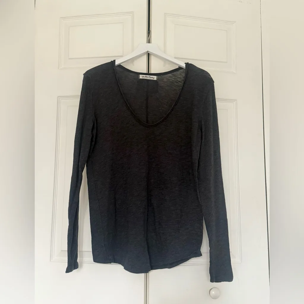 NWOT Free People x We The Free It's A Secret Long Sleeve Tee Gray Size Small - Image 3