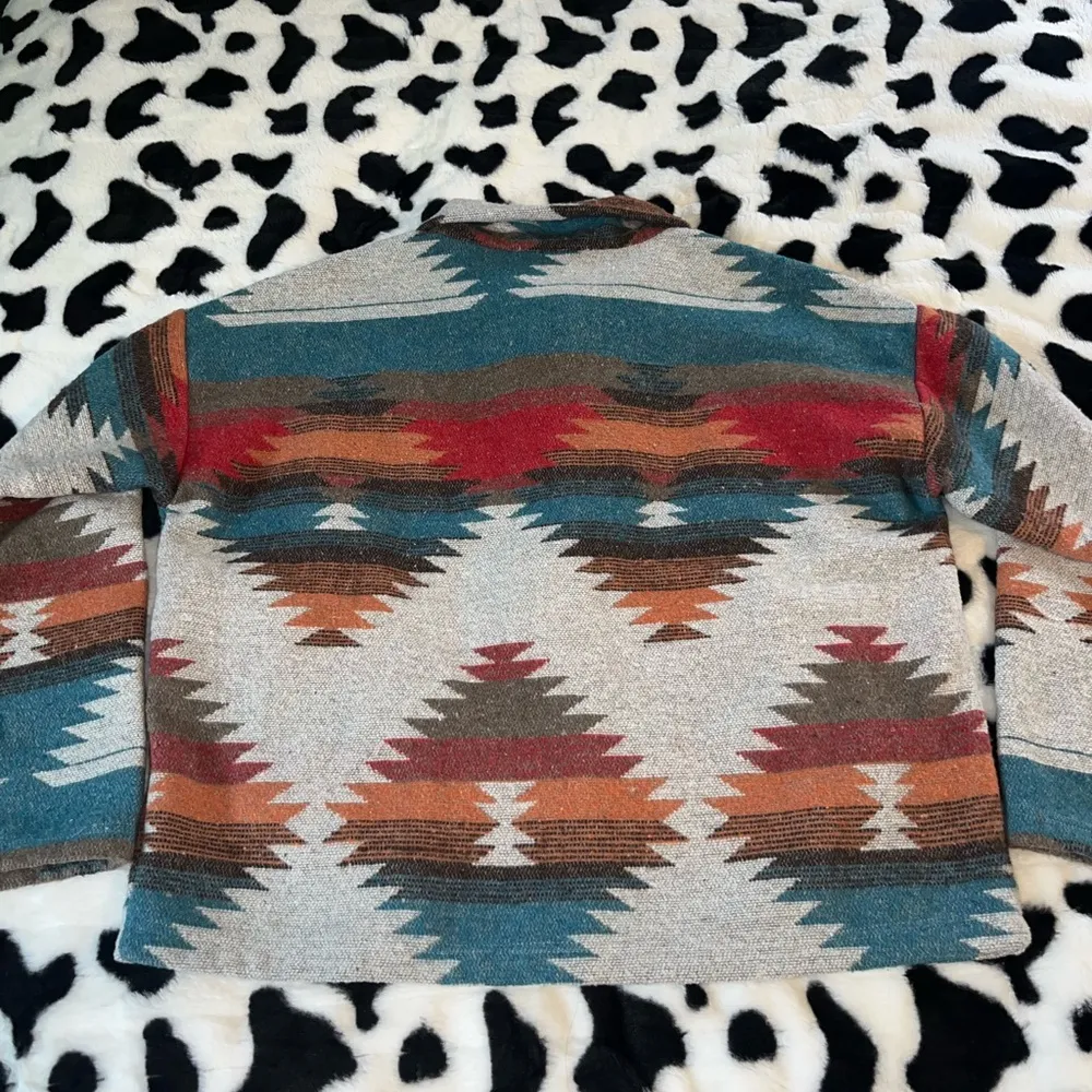 Women’s Blue B Aztec Jacket - Image 2