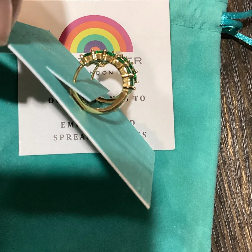 Kurt Geiger Emerald Green Earrings - Image 2