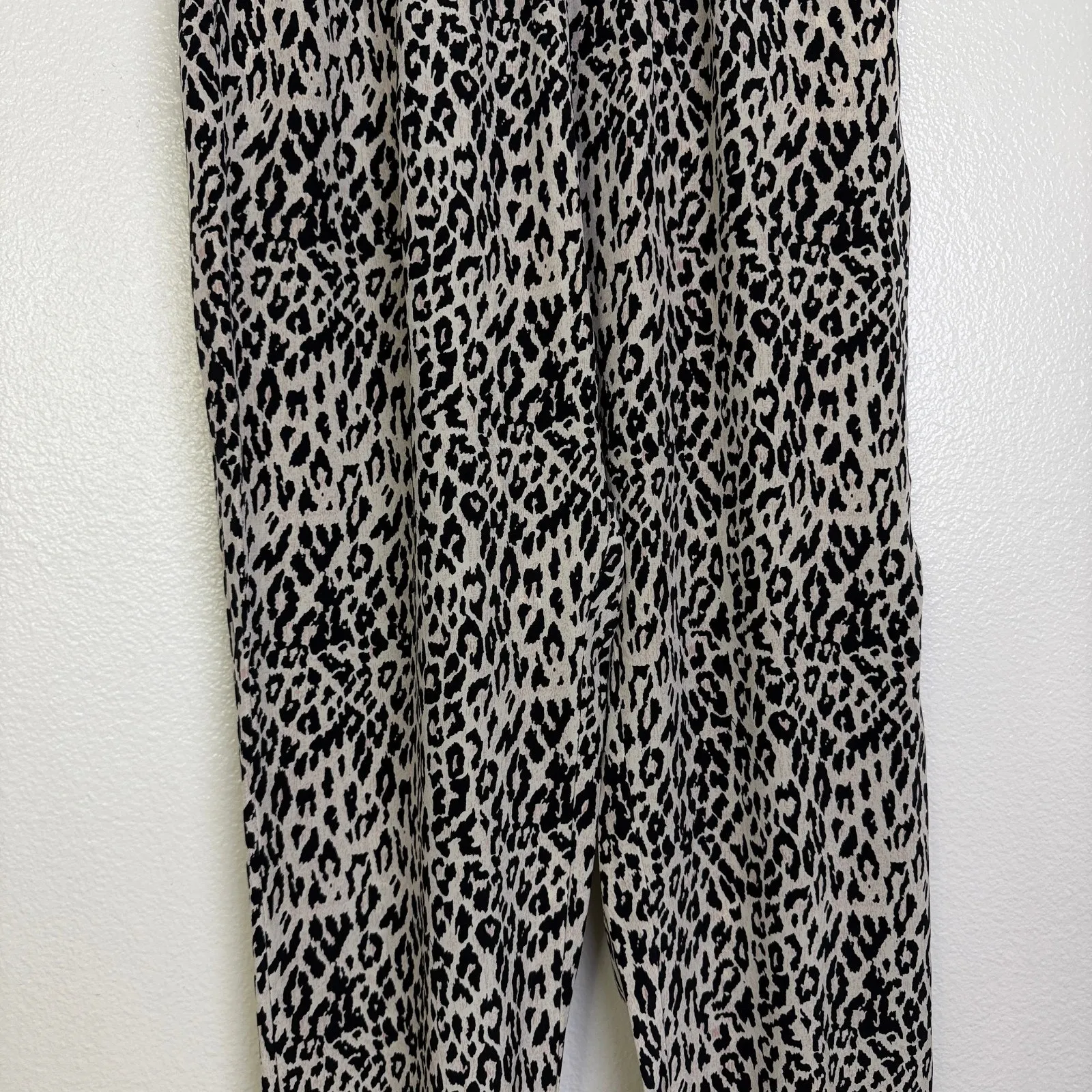 Tucker Womens Silk Pants Petite Leopard Animal Print Elastic Tapered Trousers Black Size undefined - Image 5