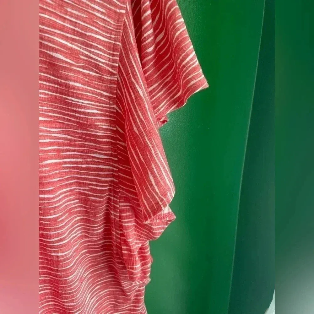 Nine West Top Tee shirt Tshirt Ruffled Sleeve Plus Size‎ XL Cute! EUC! - Image 2