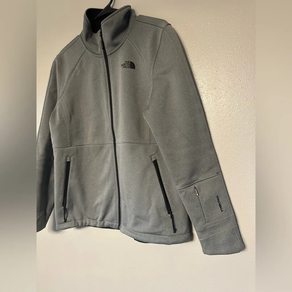 The North Face Women’s Apex Risor Gray Jacket Full Zipper - Image 3