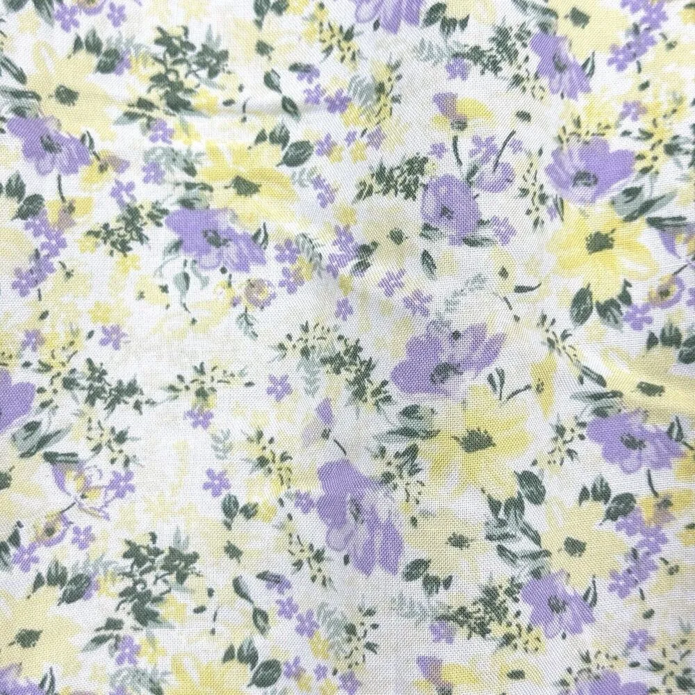 Y2K Hollister Micro Floral Cottage Prairie Midi Skirt Medium Front Slit Fairy - Image 2