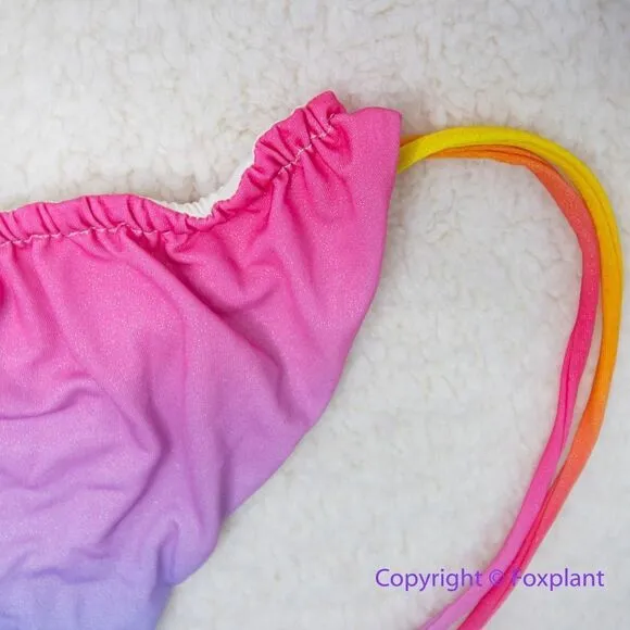 NEW Monica Hansen Beachwear MHB miami vice string bikini bottom, size M Blue Size M - Image 11