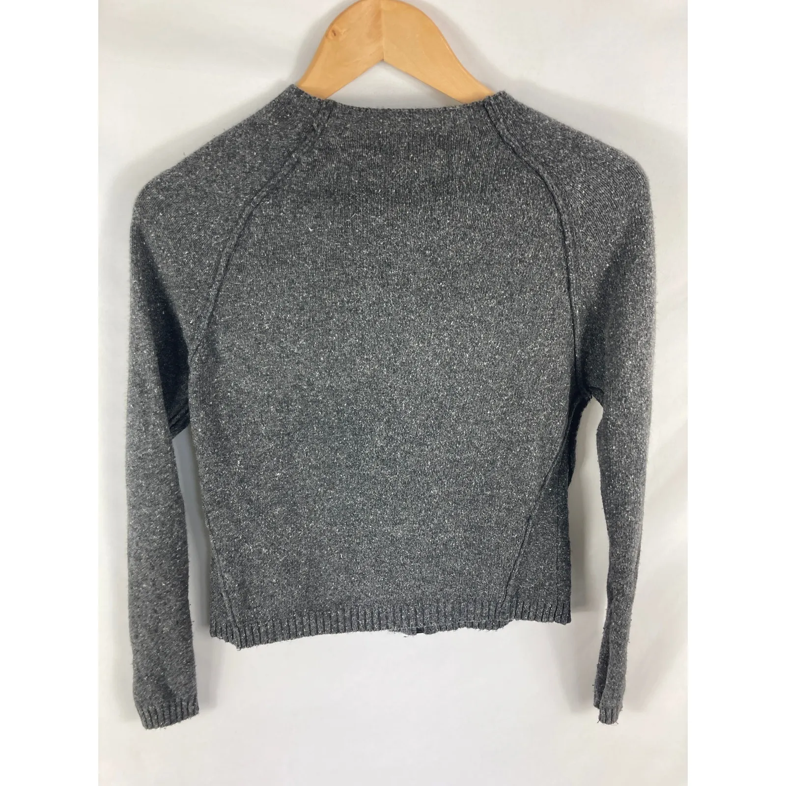 Woolrich Grey Full Zip Sweater Size Small - Image 5