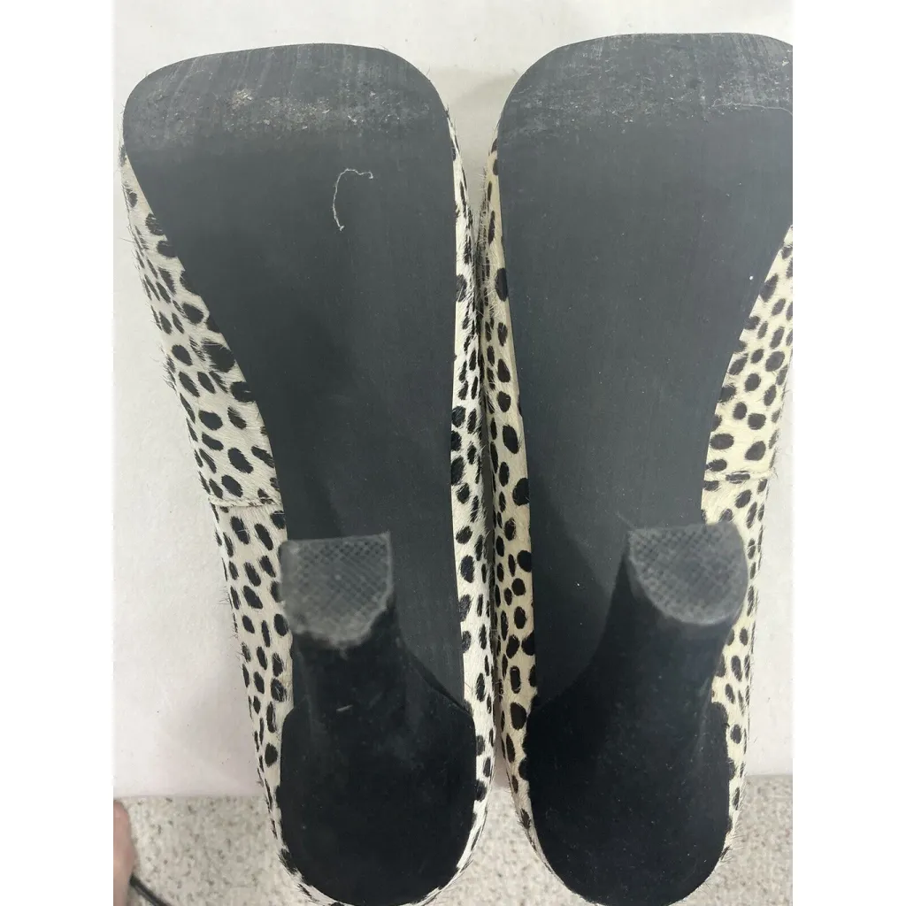 Womans Naughty Monkey Ivory Black Polka Dot Platform Pumps Size 8 - Image 8