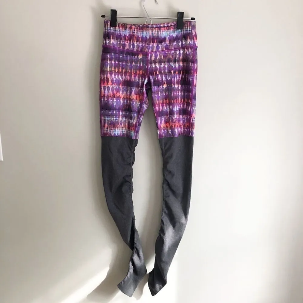 Alo Yoga Goddess Bhakti Print Ribbed Leggings S - Image 3