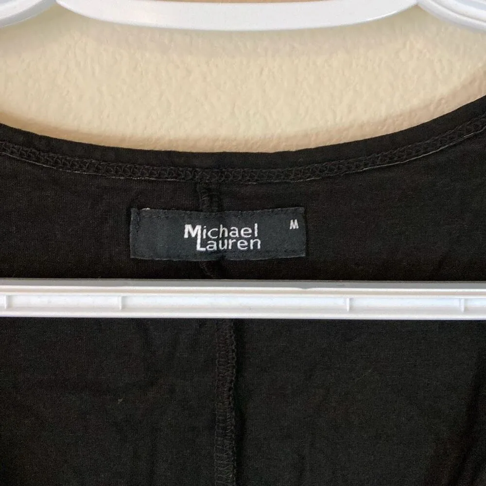 Michael Lauren ML-8079-RSN Noel L/S V Neck Dress  Size M Black (H11) NWT‎ - Image 5