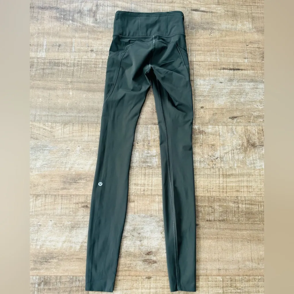 Lululemon Fast and Free Tight 28" dark olive size 2 - Image 6