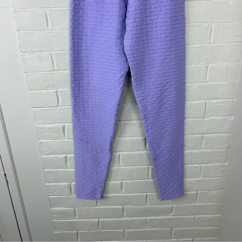 BootybyBrabants Lilac Croco Skin High Rise Leggings OS - Image 5