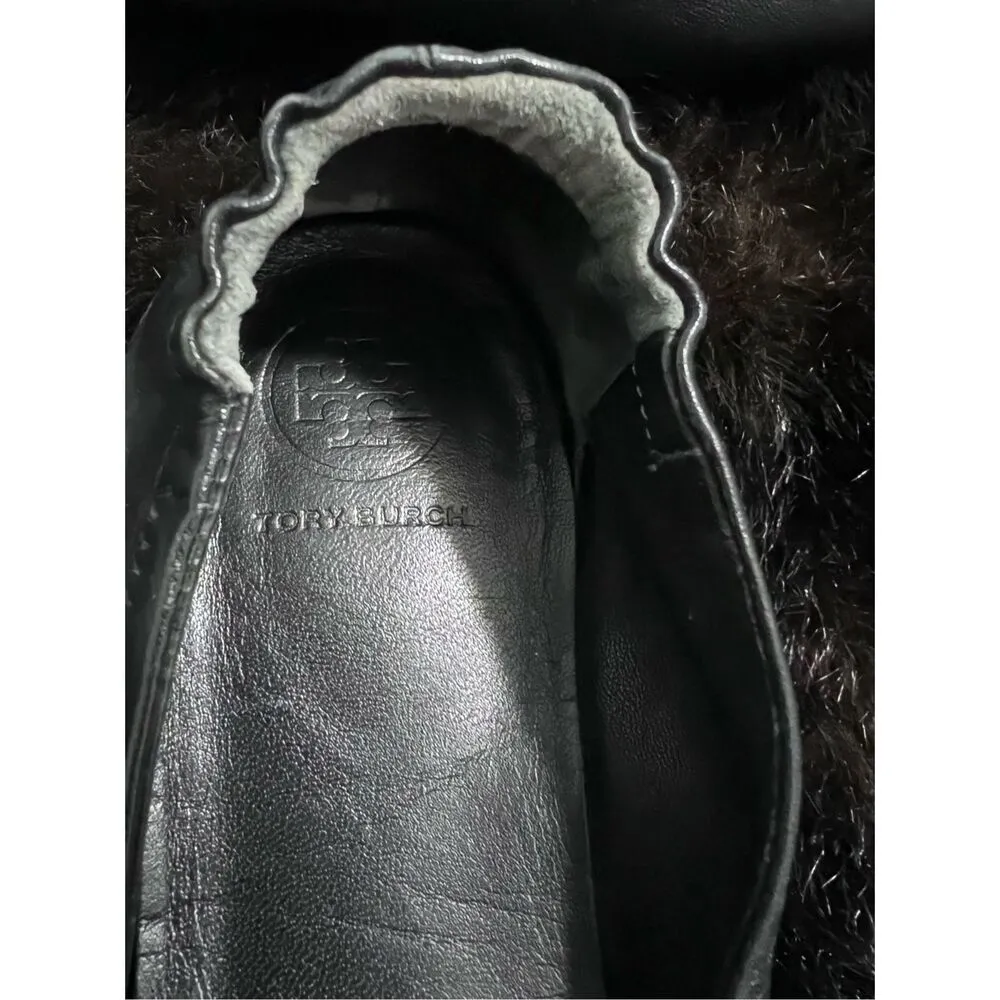 Tory Burch Womens Minnie Travel Ballet Flats Black Napa Leather Shoes Size 8.5 - Image 6