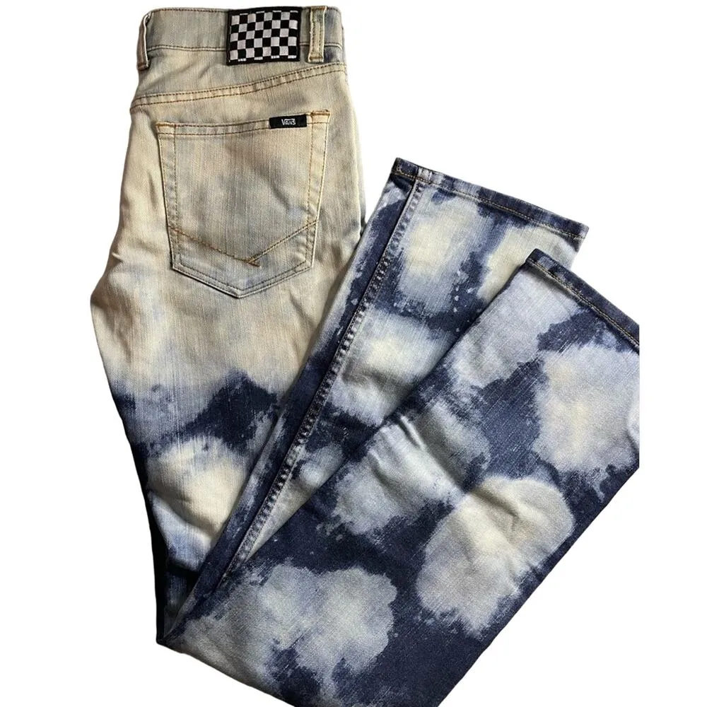 VANS Bleached Five Pocket Straight Leg Mid-Rise Jeans size 7 - Image 4