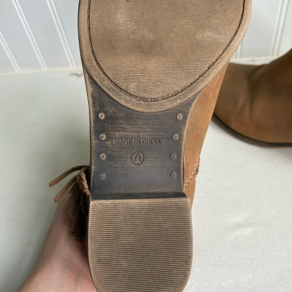 American Rag Cie Fringe Ankle Booties Light Brown Size 7.5 - Image 7