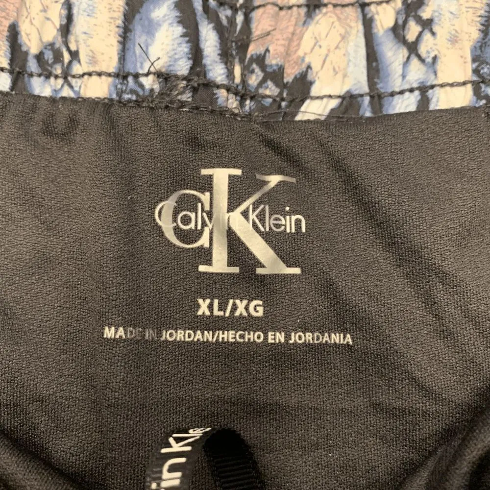 Calvin Klein Women's Snakeskin Print Elastic Waist Athletic Shorts Multicolor XL - Image 4