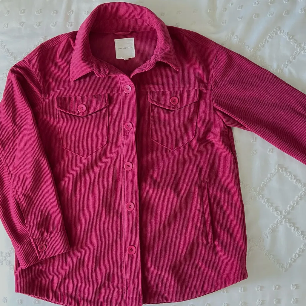 Avec Les Filles Pink Corduroy Shacket Jacket Fuscia Anthropologie Flannel - Image 10