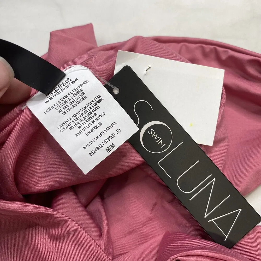 Soluna Swim Womens Full Moon Fit Mulberry Pink Hipster Bikini Bottom Size M New Size M - Image 5