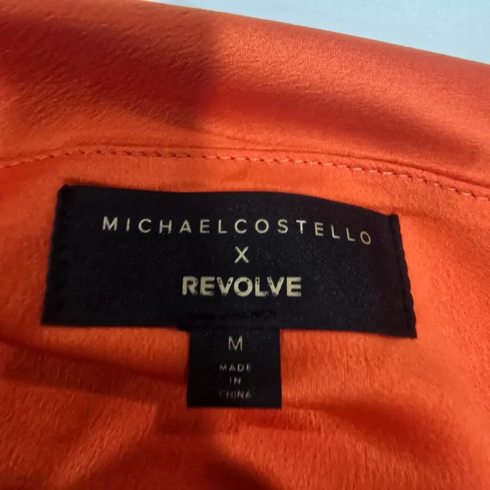 Michael Costello x REVOLVE Oscar Mini Dress in Red Orange Medium - Image 8