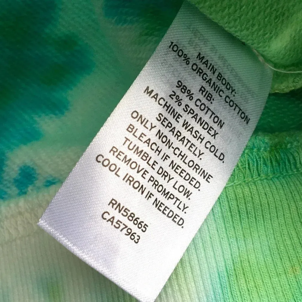 NWT BP Blue-Green Tie Dye Crew Neck Long Sleeve Pullover Size XS - Image 4