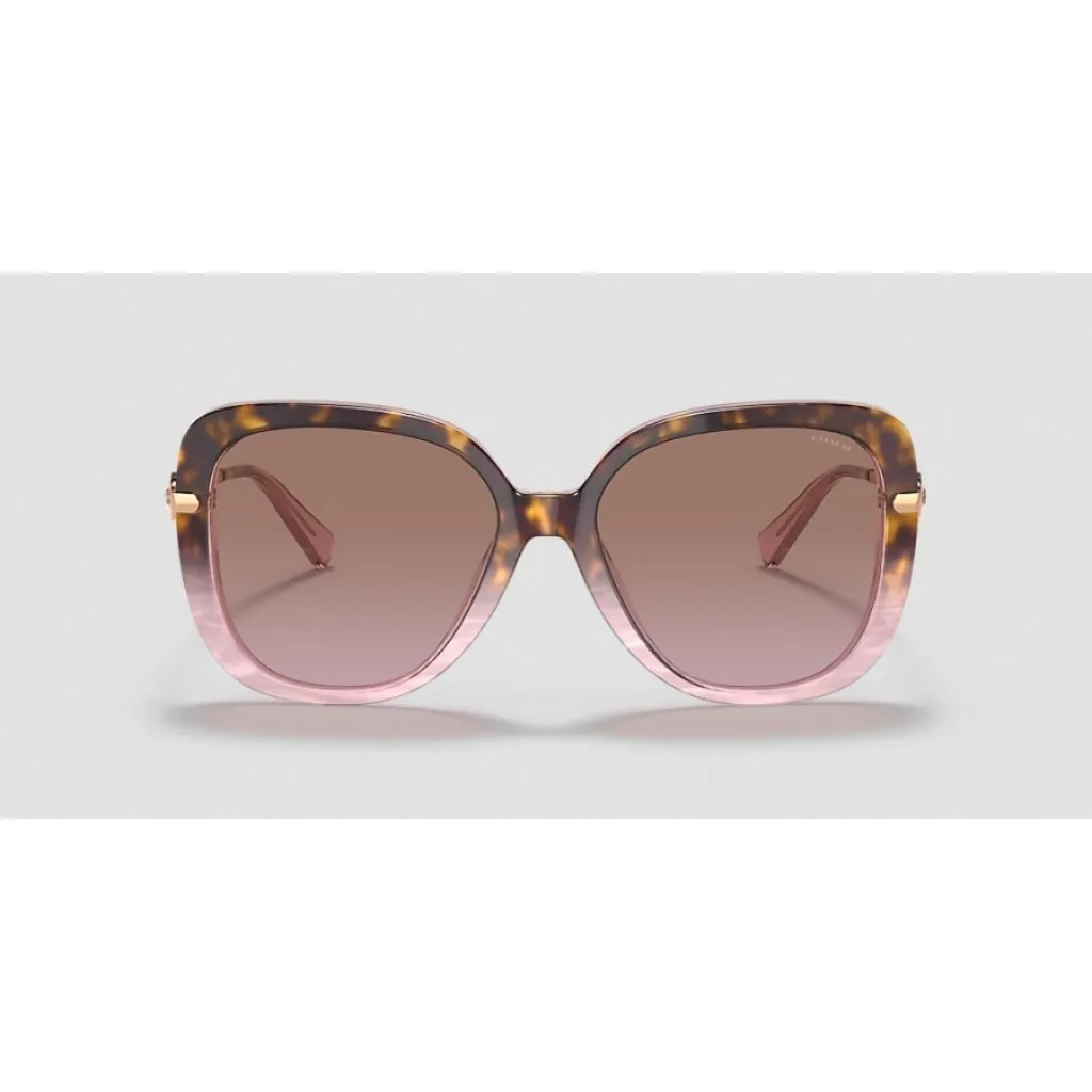 💕COACH💕 Gradient Square Sunglasses HC8320 C6180 ~ Rose Tortoise Gradient NWT - Image 2