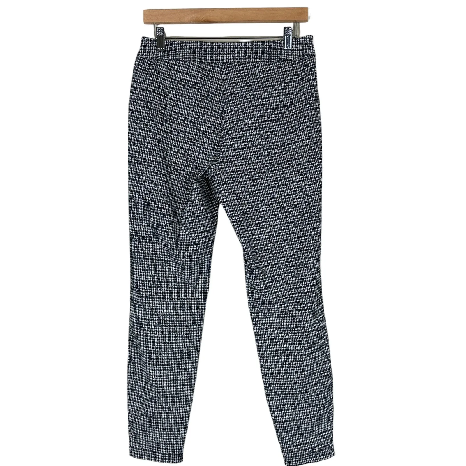 NWT Nanette Lepore Checked Crop Pants Womens S Black White High Rise Preppy Work - Image 4