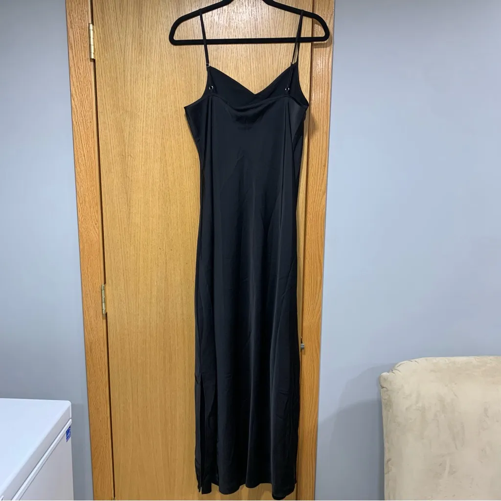 Halogen Black Maxi Slip Dress - Size Medium - Image 2