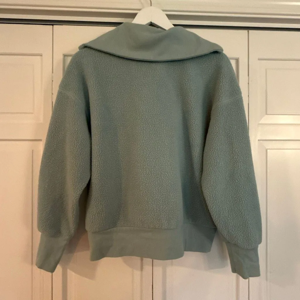A New Day mint green quarter zip fleece pullover M - Image 9