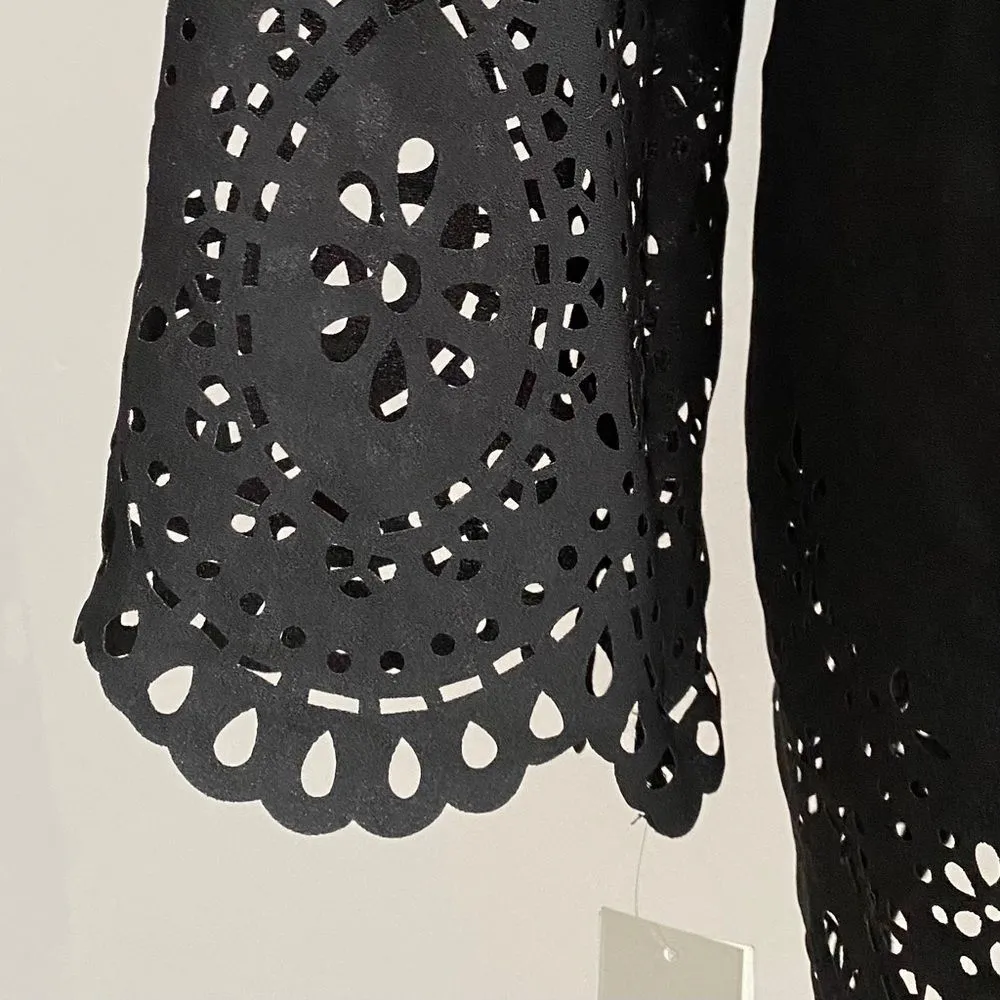 Kenneth Cole REACTION Black Laser Cut Swim… - Image 8