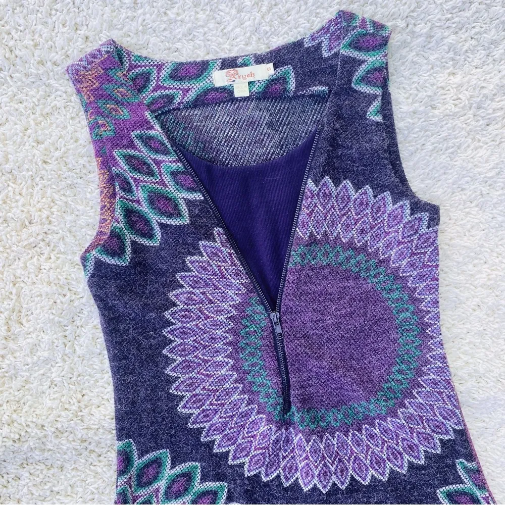 Aryeh  Purple Bohemian Abstract Mandala Tank Top - Image 3