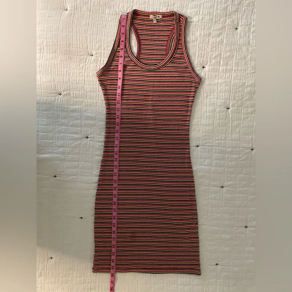 SUNDRY Ribbed Racerback Mini Fitted Bodycon Dress Multicolor Stripe Size 1 (S) - Image 12