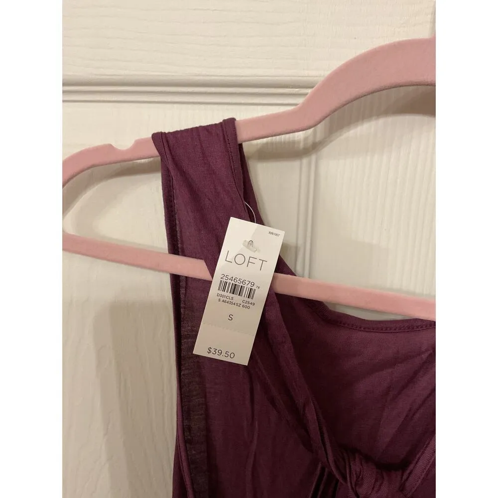 NWT Ann Taylor Loft Rayon Lightweight T-Back Tank Sweater in Plum, S - Image 5