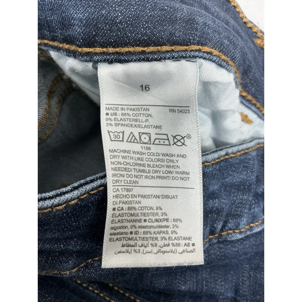 Womans Old Navy Blue Jeans Size 16 Super Skinny High Rise waist 34 Inch - Image 4