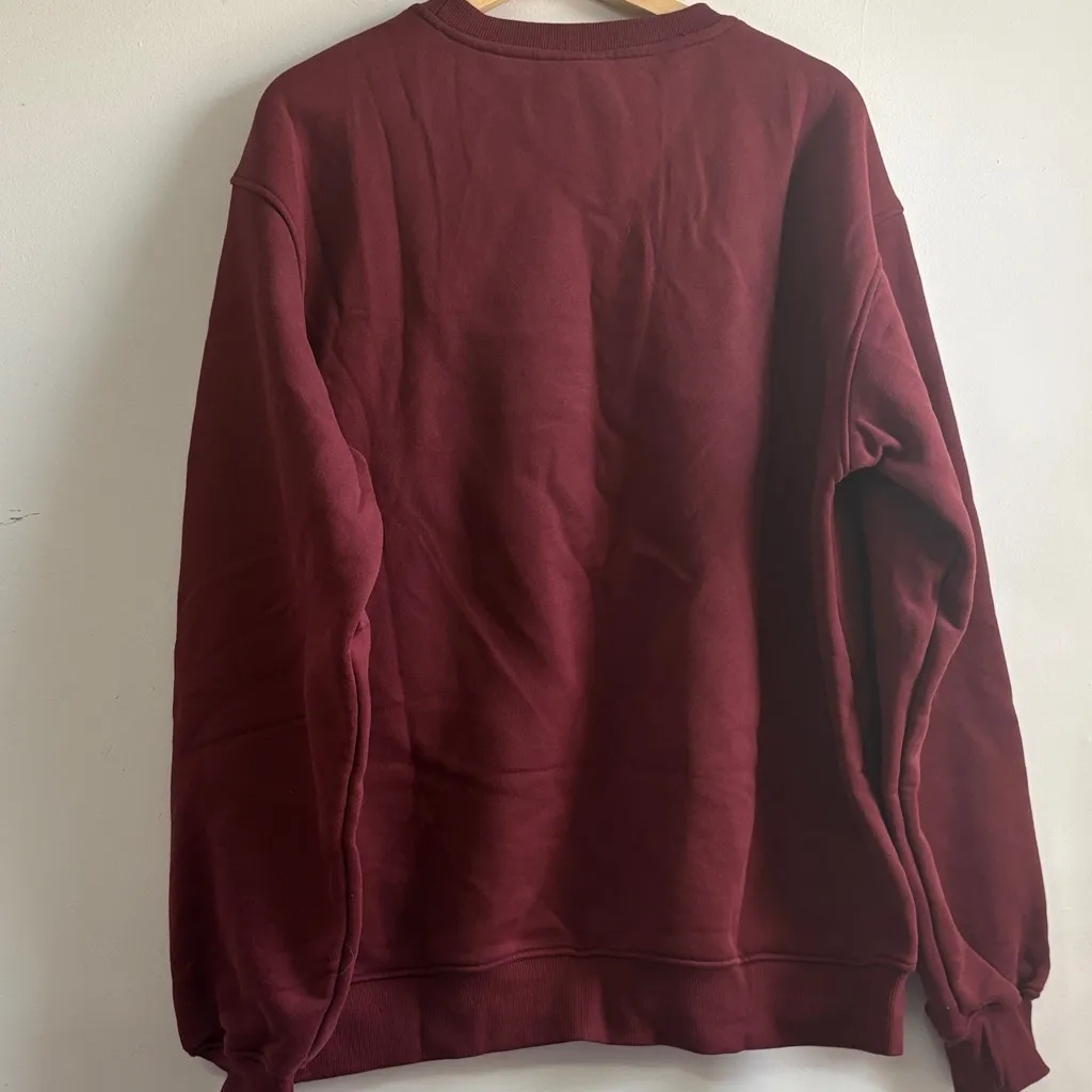 Burgundy Women's Crew Neck Sweater Red Size XL - Image 3