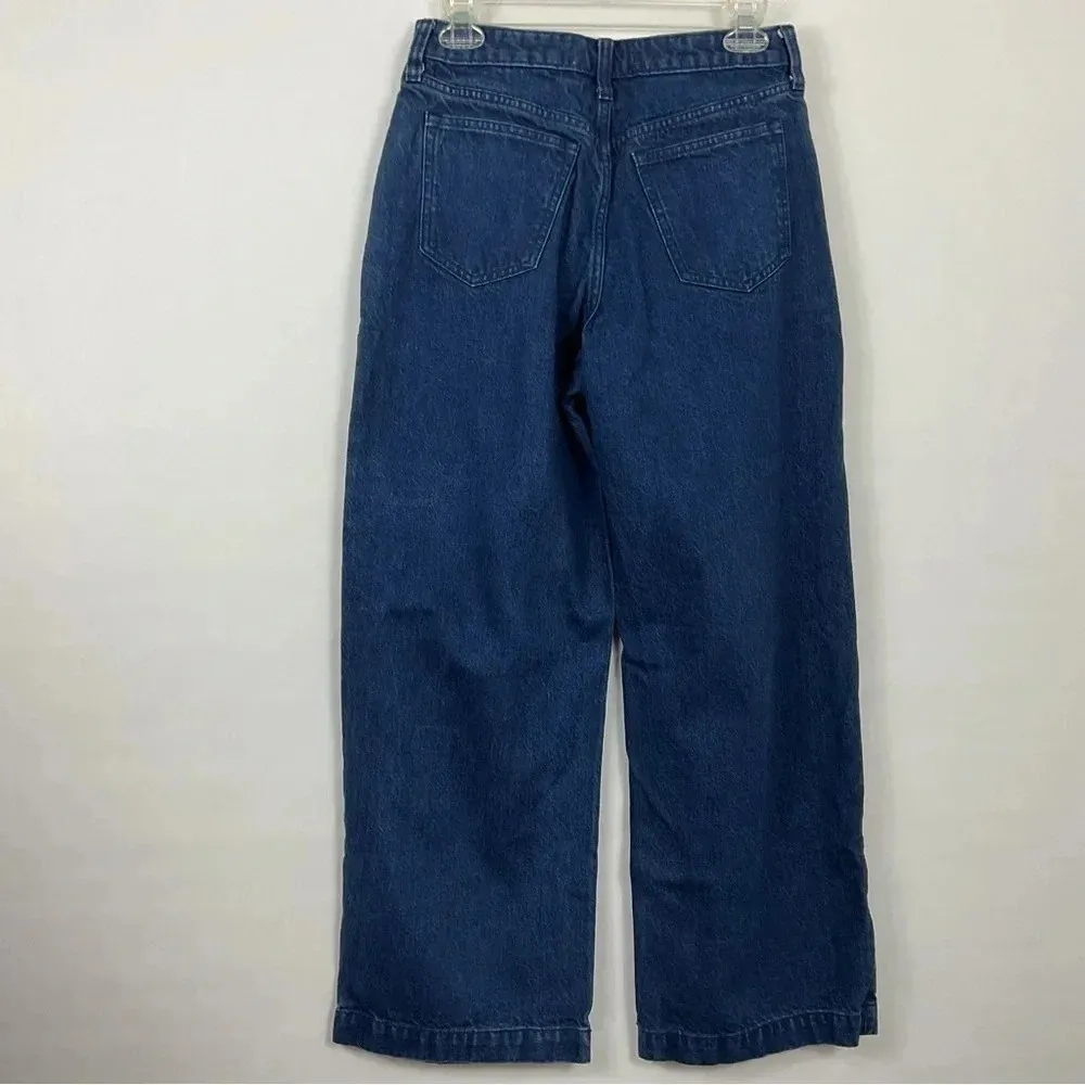Abercrombie & Fitch Mid Rise Curve Love Wide Leg Trouser‎ Jeans Size 0S - Image 4