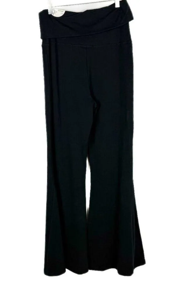 Aerie Offline OG Super Flare Foldover Hi-Rise Leggings Black Size Large L - Image 6