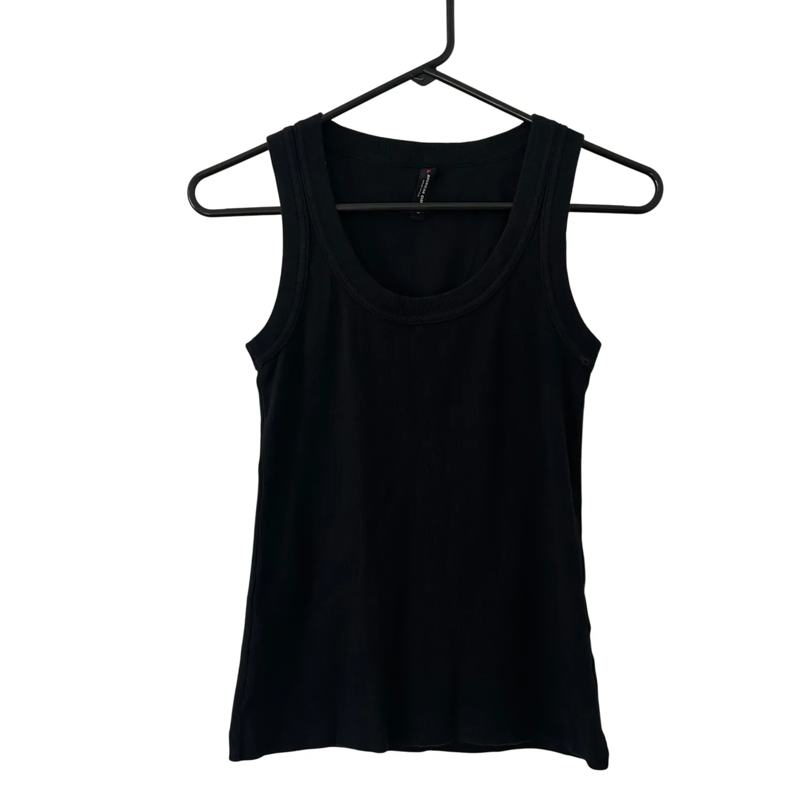 American Giant Women's Ribbed Sleeveless Black Midweight Tank Top S Small NWOT - Image 2