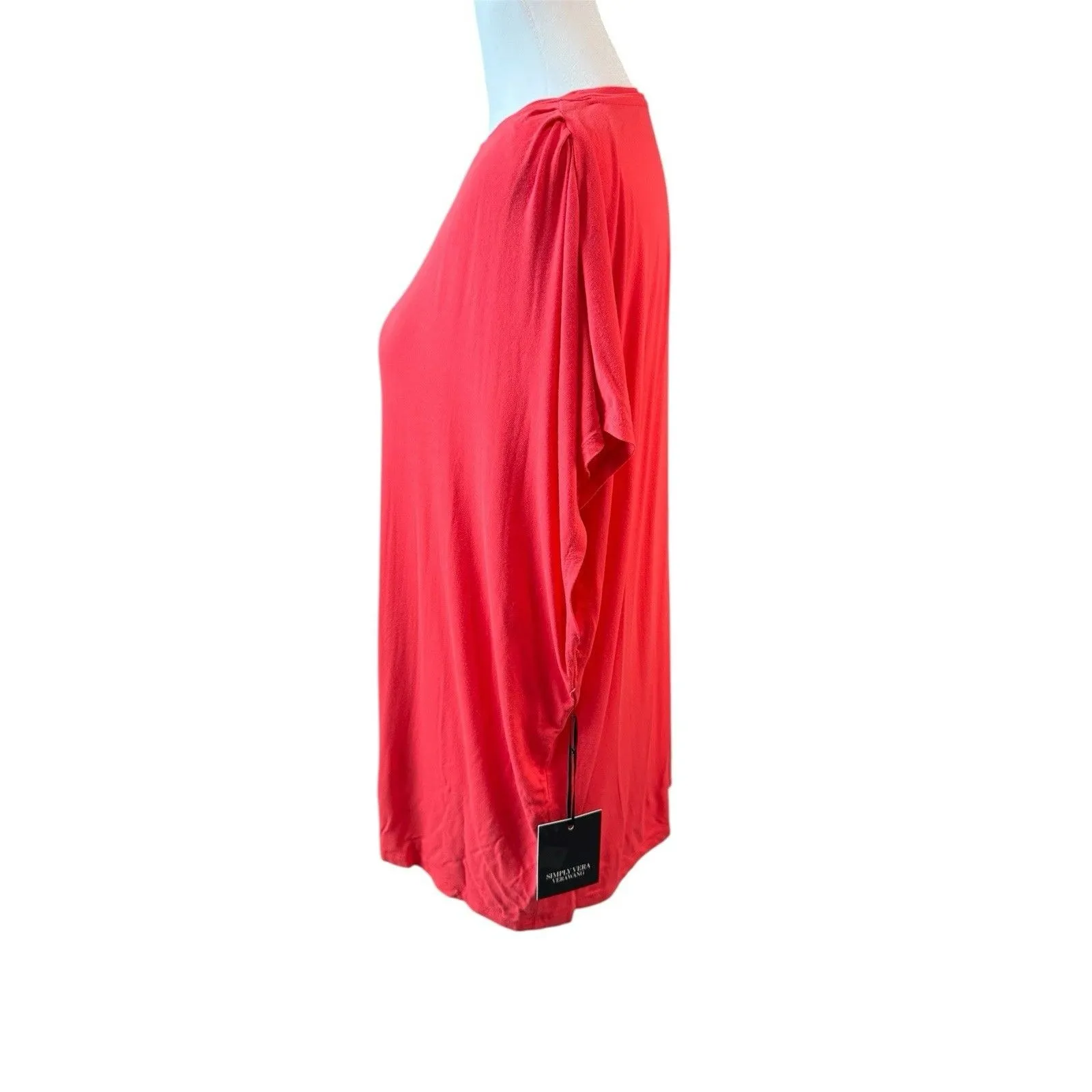 Simply Vera Vera Wang Top Size XXL Coral Women’s Blouse Retail $30 NWT - Image 2