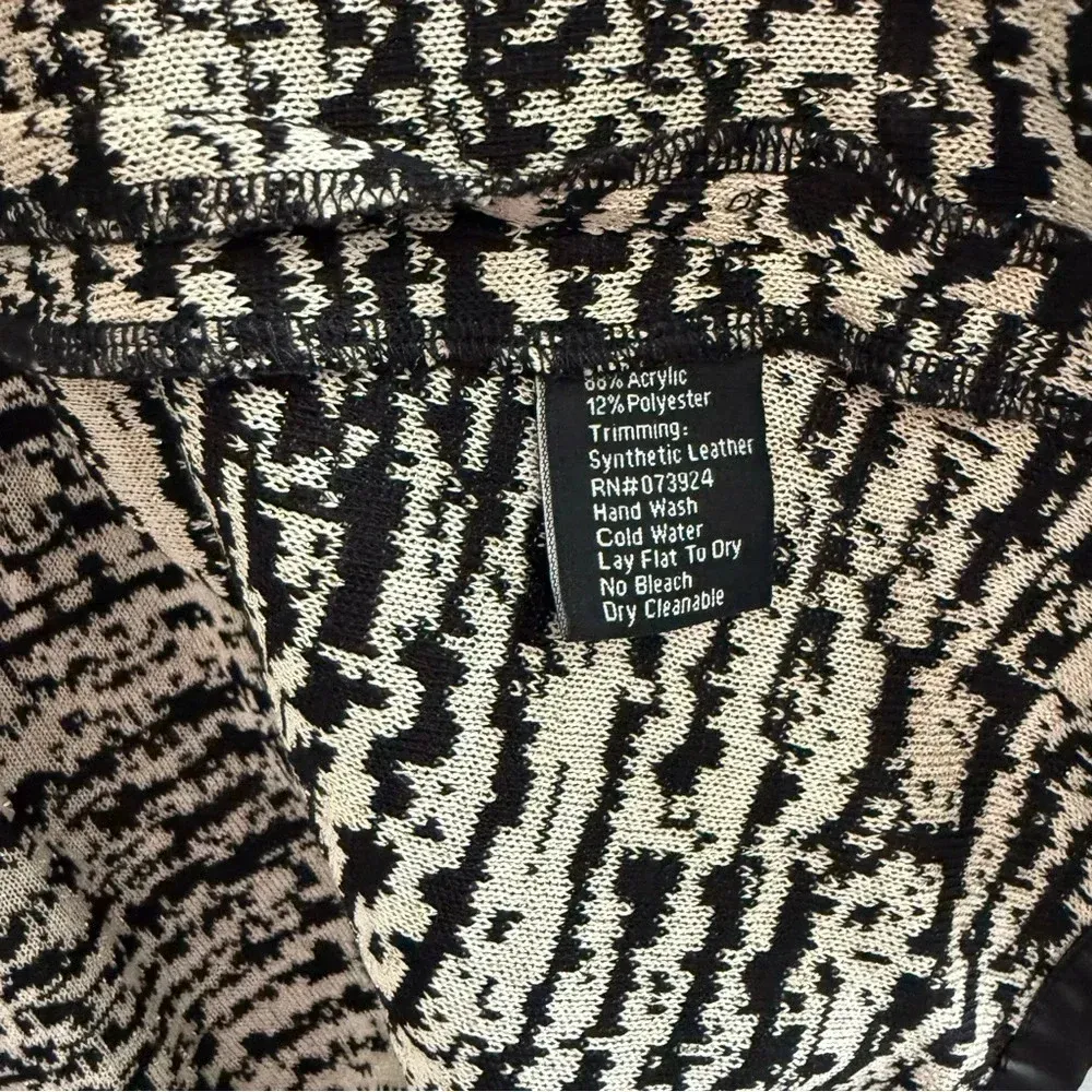 Misook  Heritage Fit Blazer Size XL Black‎ Cream Metallic - Image 6