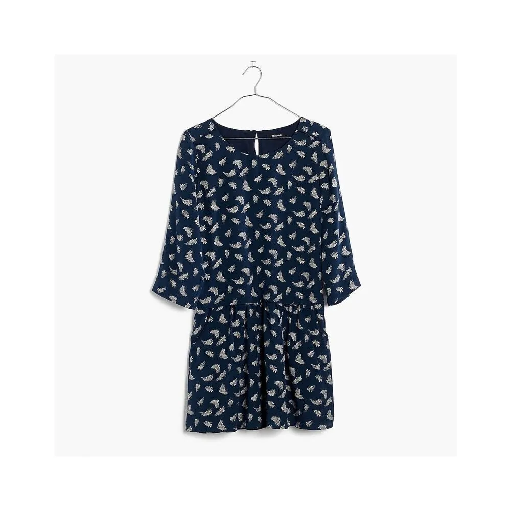 ✨Madewell et Sézane® Silk Anna Drop-Waist Dress in Leaf Print✨ - Image 5