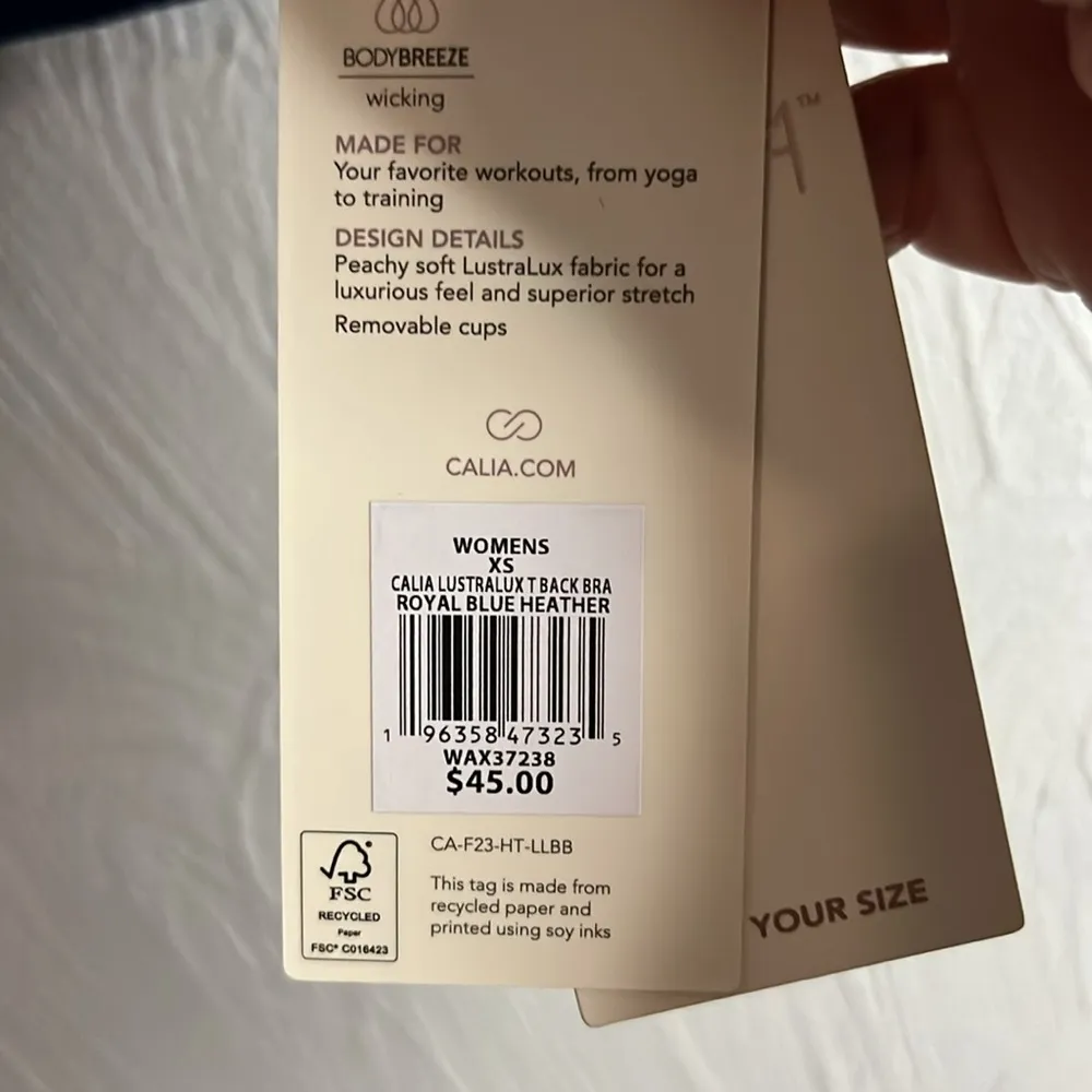 Calia Lustralux T-Back Bra size XS in blue - Image 6