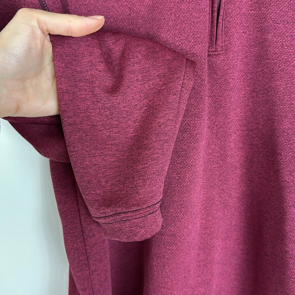 Pebble Beach‎ Women’s Golf 1/4 Zip Heather Maroon Size Small - Image 5