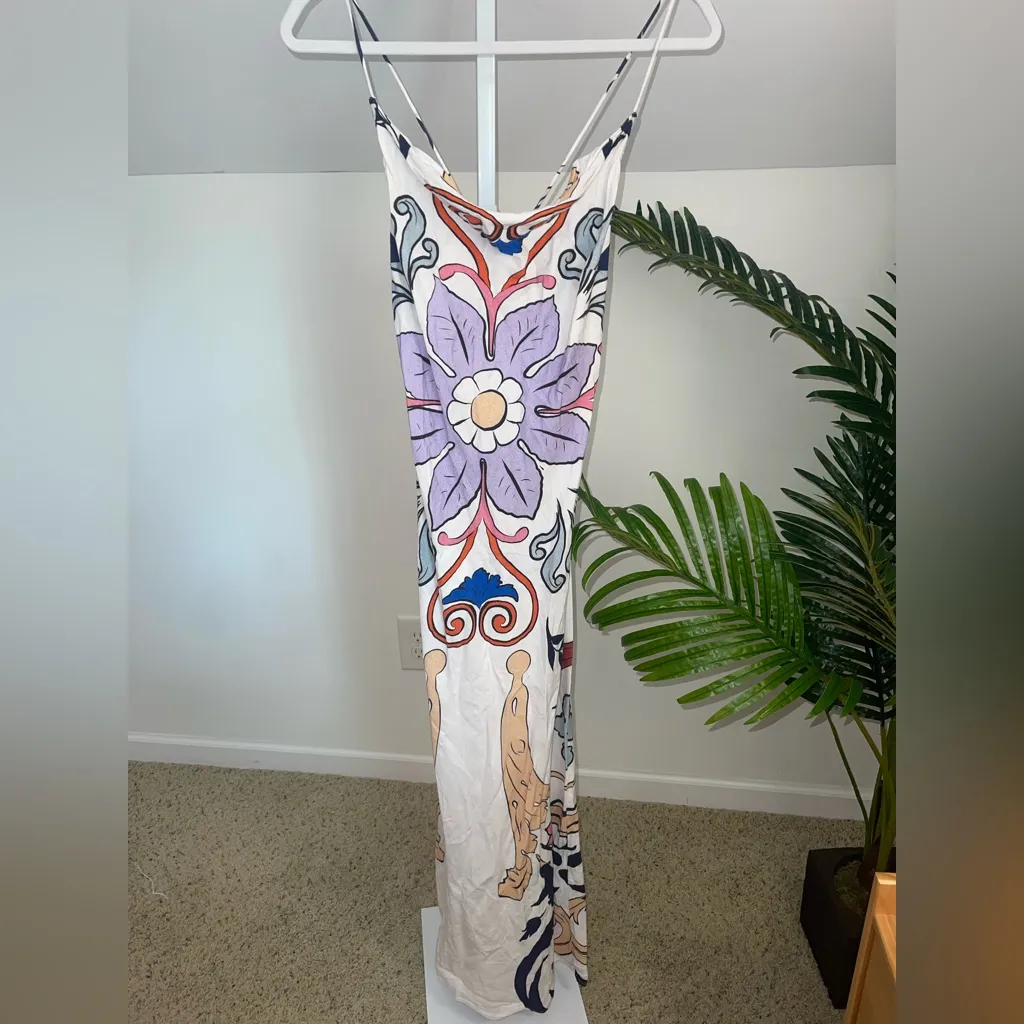 Free People CAROLINA‎ K Scrolls Slip Dress XS White - Image 8