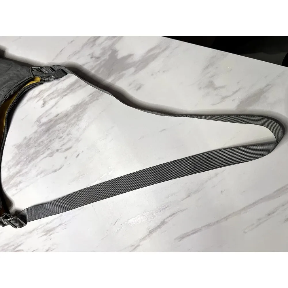 Baggallini Nylon Hobo Bag - Attaches to Suitcase with zipper Gray Cheetah Print - Image 5