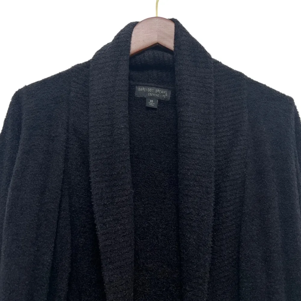 Barefoot Dreams Cozychic Lite Circle Cardi Sweater Cardigan Black Size XS - Image 7