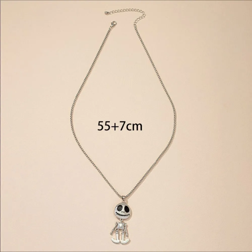 Retro skull necklace pendant Gray - Image 6