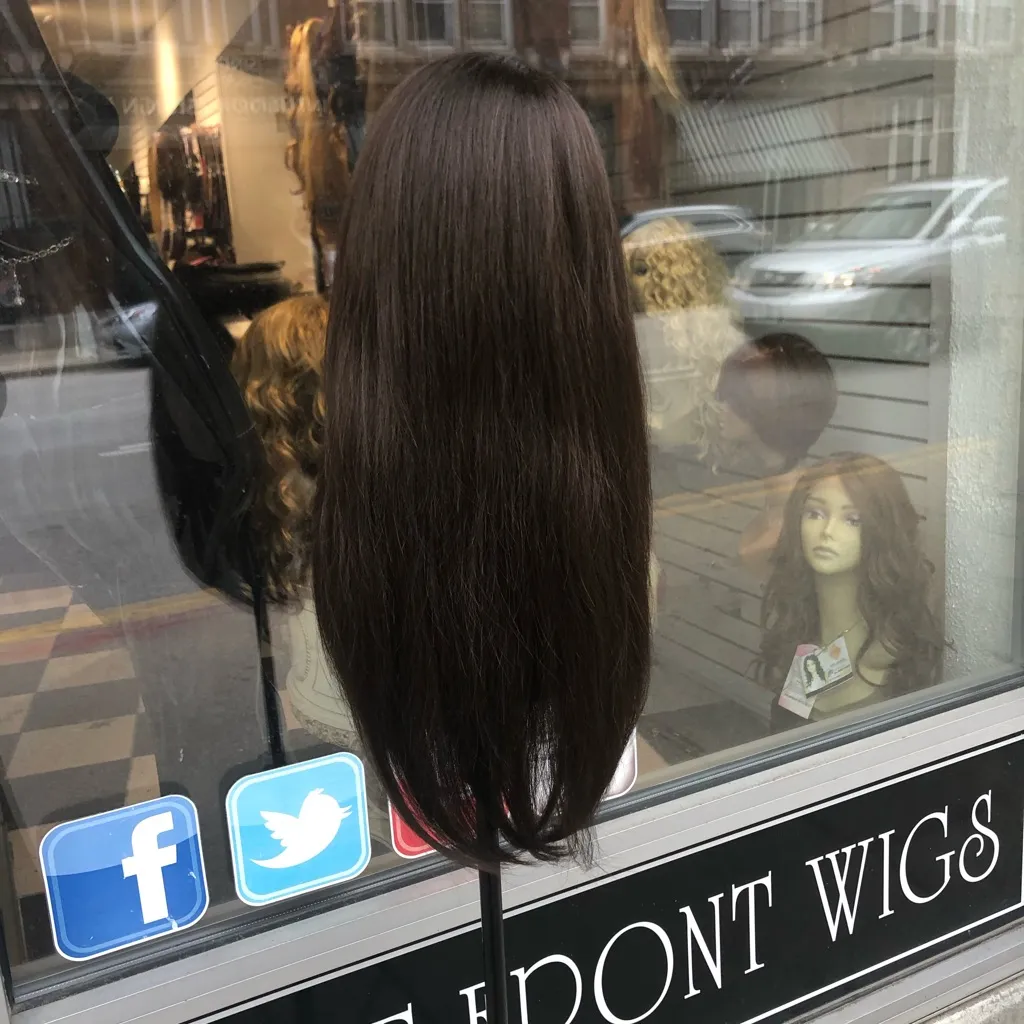 Beautiful thick ethnic Soft Swisslace Wig Brown - Image 7