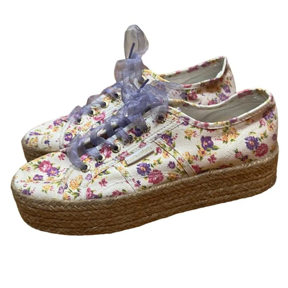 Love Shack Fancy  x Superga Platform Espadrilles Sz. 41.5 (US 10) - Image 2