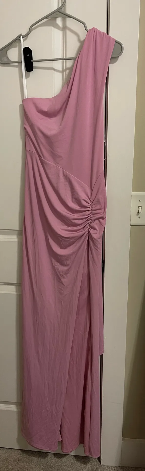 Katie May Raising the Bar Gown One-Shoulder Pinky Mauve Small - Image 4