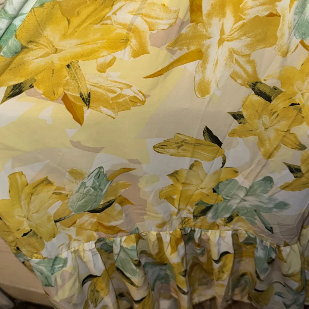 HELLO MOLLY FEELIN FLORALS MIDI DRESS YELLOW NWT - Image 7