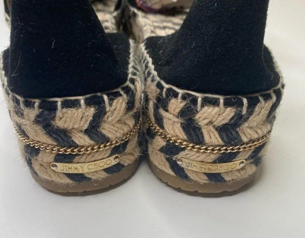 Jimmy Choo  Black Suede Delphine Espadrilles - Image 5